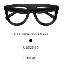 Jules Square Black Glasses