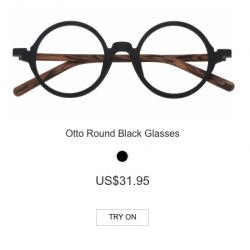 Otto Round Black Glasses