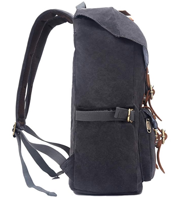 EverVanz Outdoor Canvas Leather Backpack, Fits 15 ” Laptop .. loving it