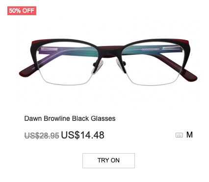 Dawn Brown-line Black Glasses