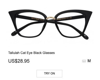 Tallulah Cat Eye Black Glasses