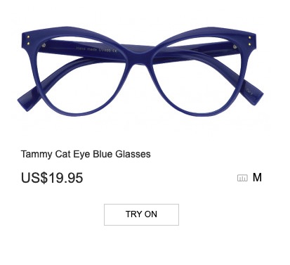 Tammy Cat Eye Blue Glasses