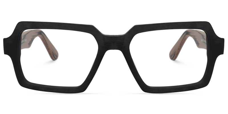 Arthur Geometric Black Glasses